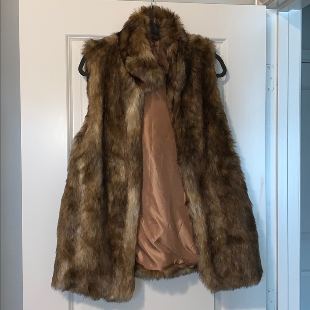 Faux Fur Vest w/ pockets